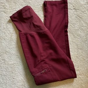 Figs Burgundy Maternity Pants